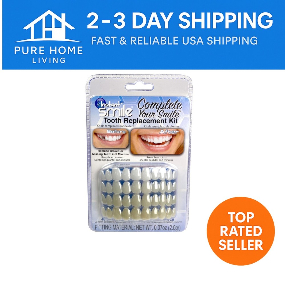 Realistic Tooth Replacement Kit - Replace Missing Teeth with Ease & Confidence