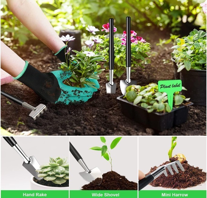 Bonsai Tools Kit 24PCS Bonsai Tree Starter Set Pruning Shears Scissors PU Bag
