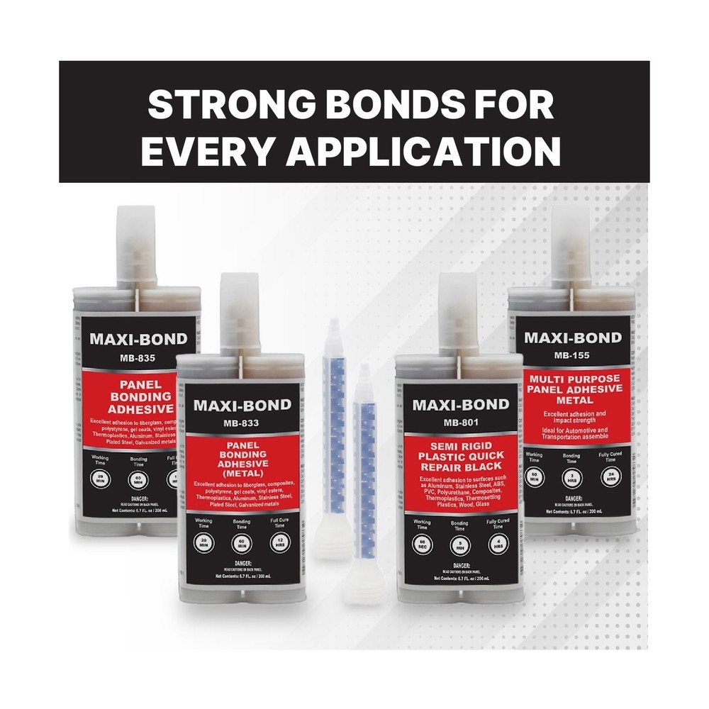 Maxi-Bond Multi-Purpose Panel Adhesive - Two Part Epoxy, Non-Sagging, High St...