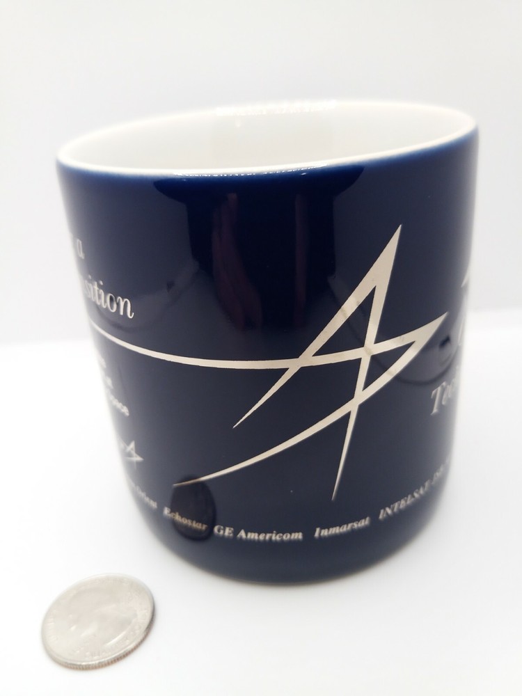 Large Satellite Tech Conference Mug Cup Lockheed Martin Astro Space