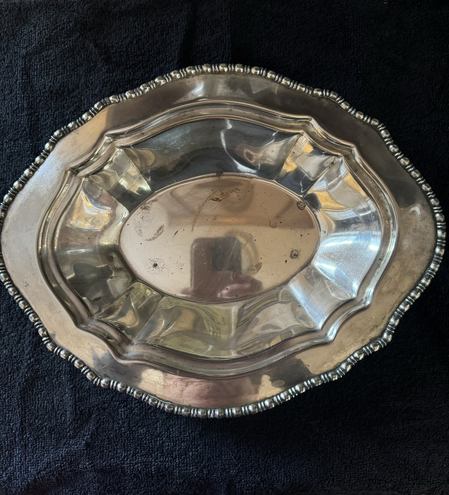 Vintage Tray Silver On Copper