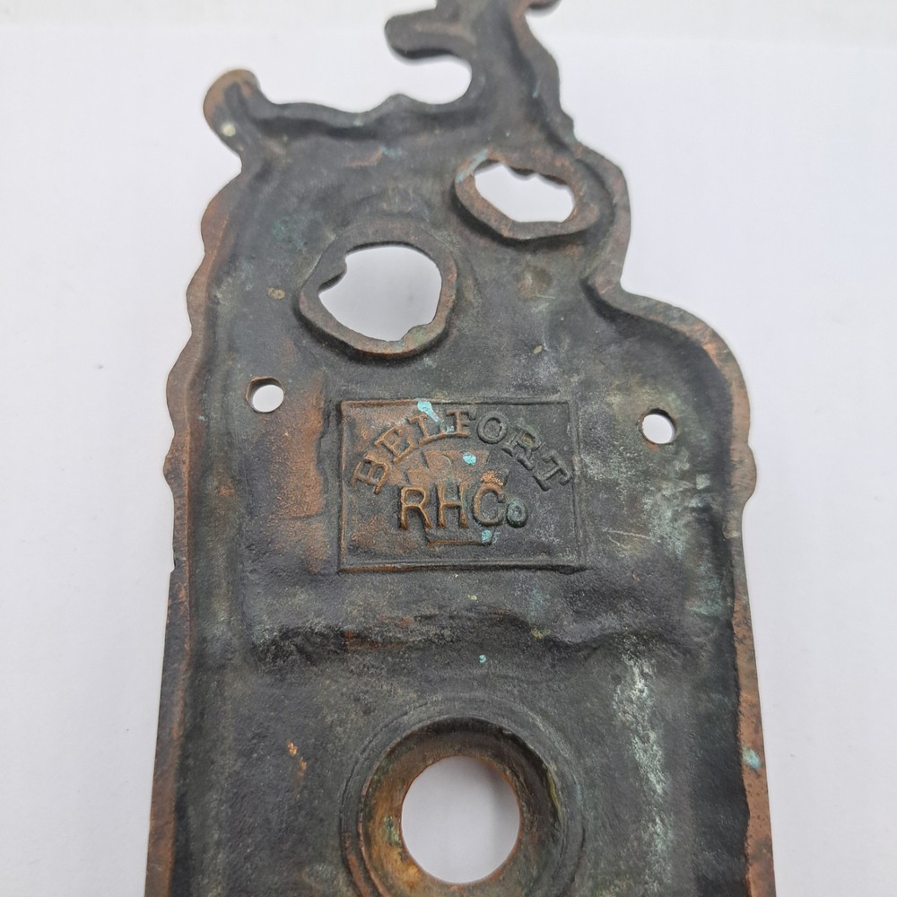 Antique/Vintage Door Knobs & Backplate Belfort Reading Hardware Brass Hardware