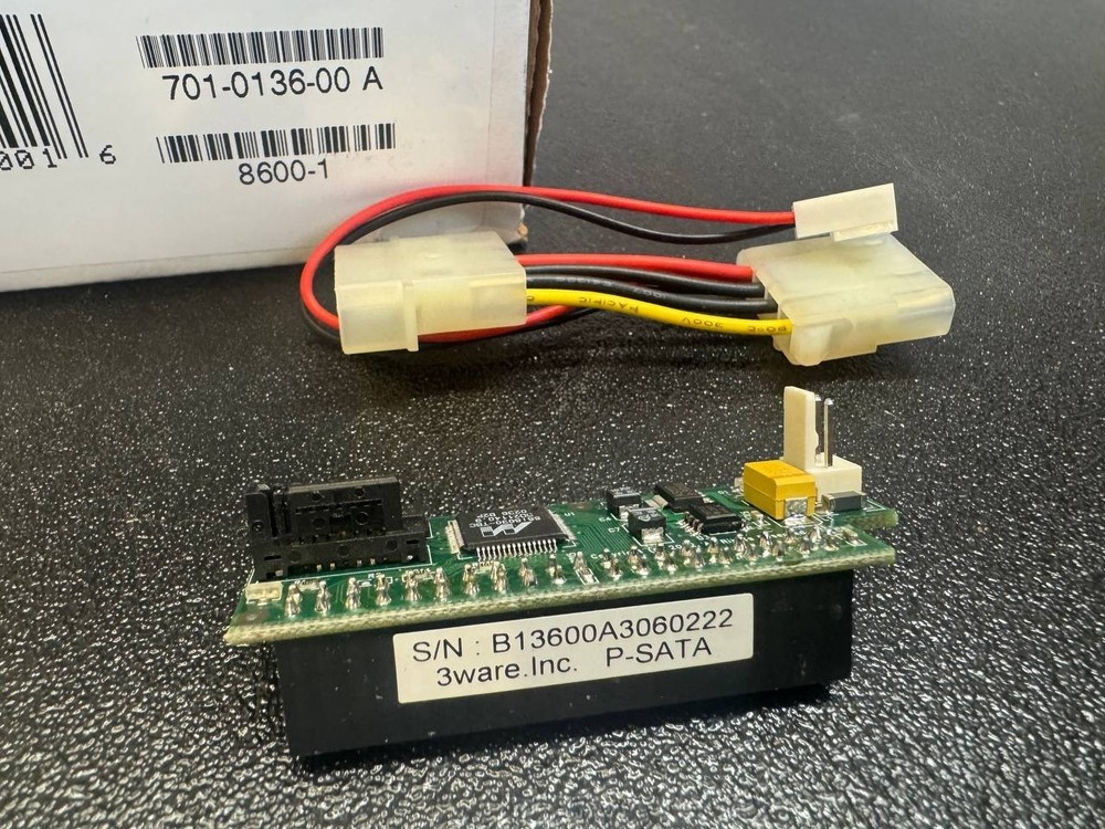 Vintage 3ware Inc. P-SATA Adapter 701-0136-00A with Cable & Box
