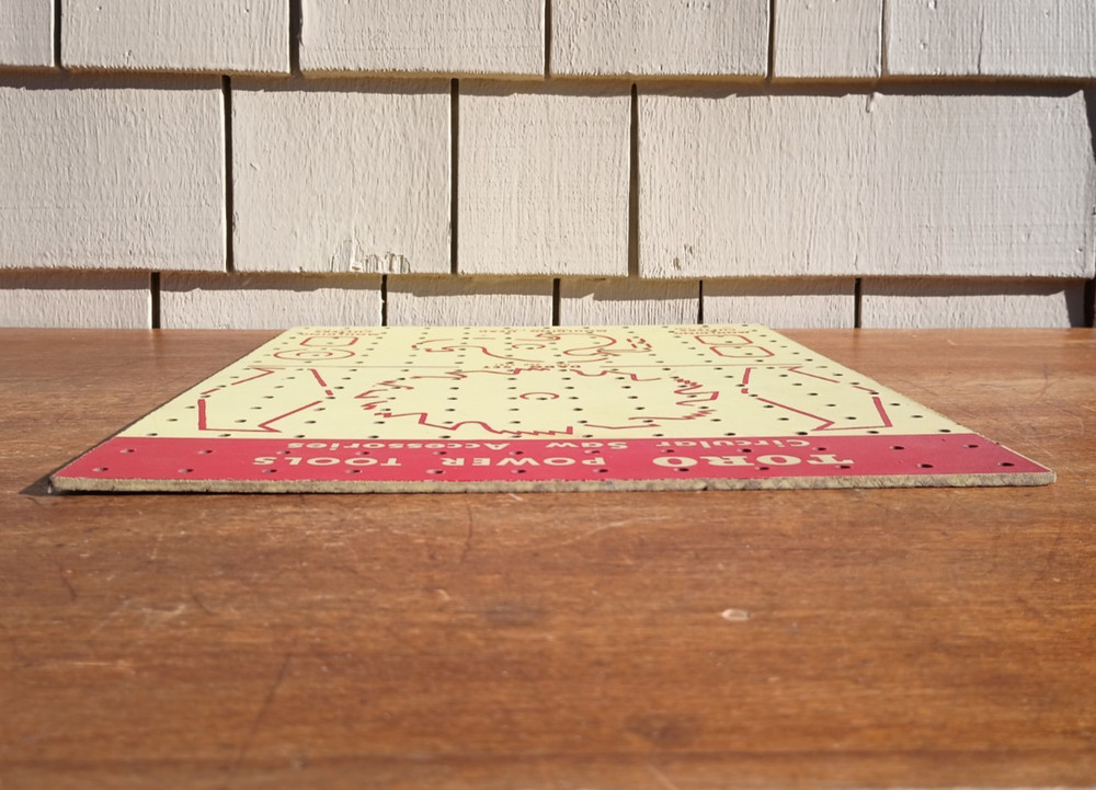 Vintage Toro Power Tools Pegboard Display - Circular Saw Accessories