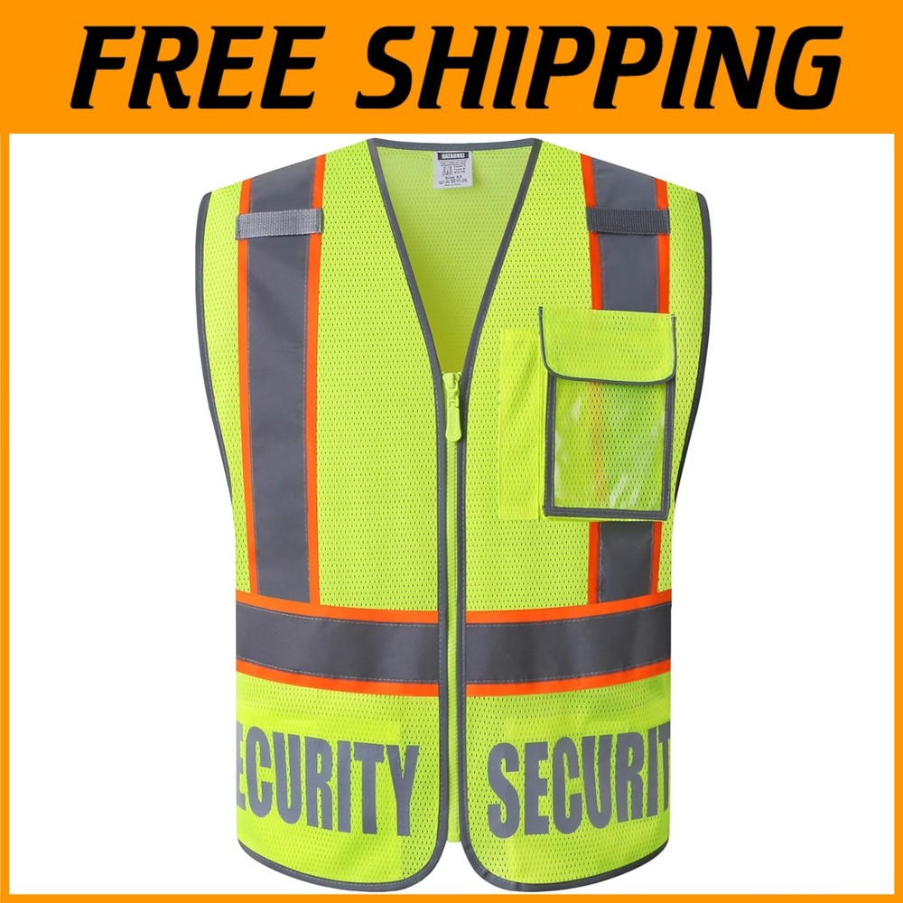 Heavy Duty Mesh Safety Vest with Reflective Strips