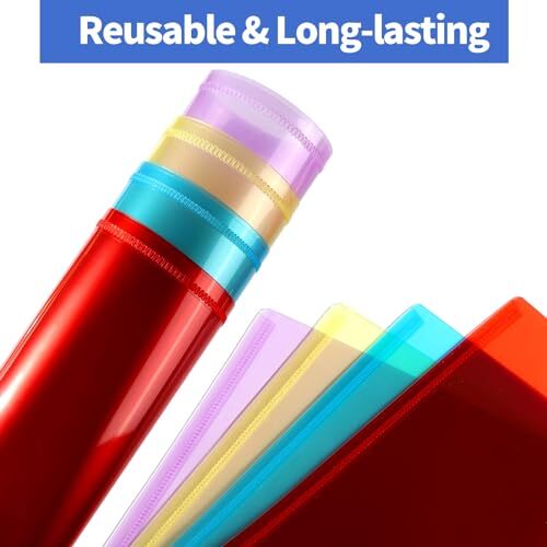 Plastic File Folders for Documents PCS File Folders, ASize Plastic Folders, 4