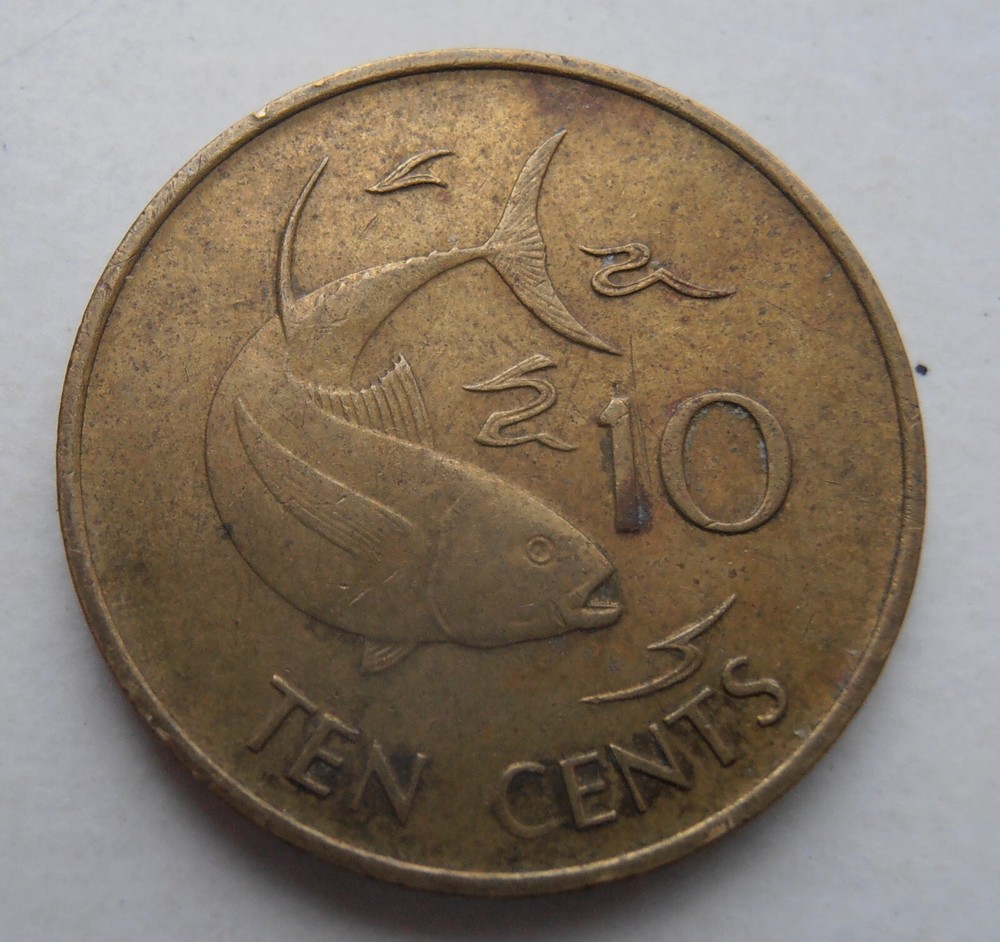 SEYCHELLES 10 CENTS 1982