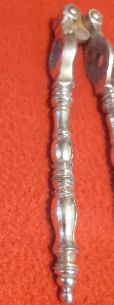 Vintage Silver Plated Ornate Hand Nutcracker 5.75"