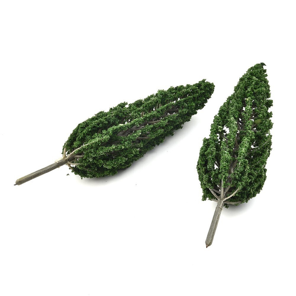 10pcs Model Pine Trees 15cm Deep Green Pines For Scale Model Railroad Layout New