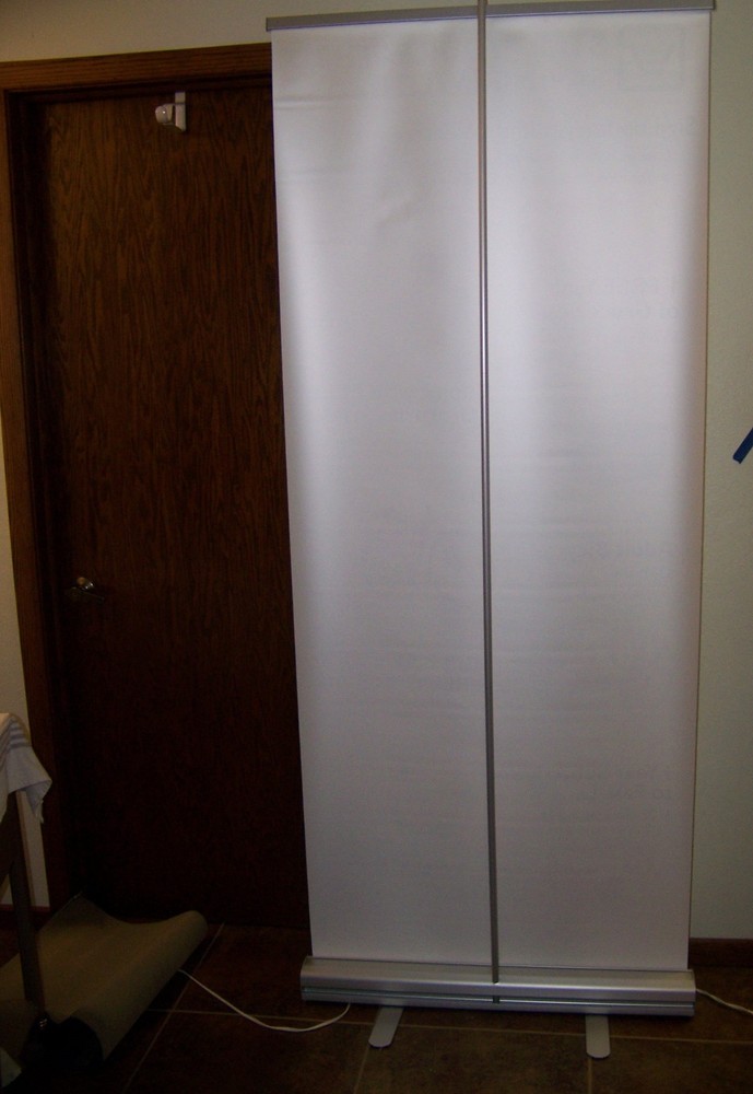 Retractable Roll Screen Advertising Marquee Banner Used