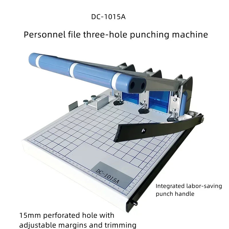 DC-1015A Manual Three-Hole File Folder Trimming Punching and Binding Machine