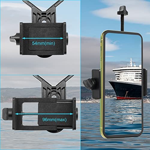 Metal Smartphone Telescope Adapter Camera Mount, Universal Phone Mount, Work
