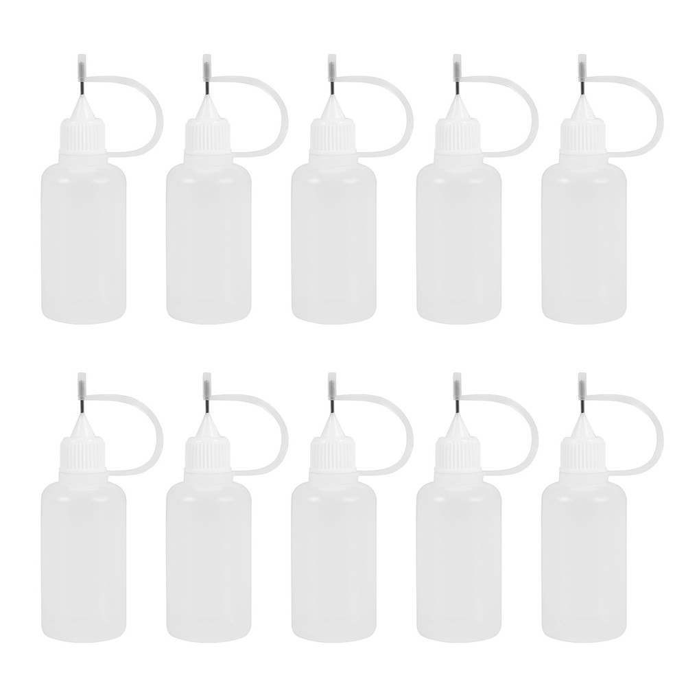 10Pcs 30Ml Plastic Squeezable Tip Applicator Bottle Refillable Dropper9870