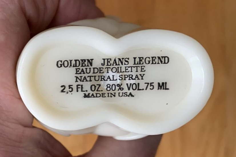 Golden Jeans Legend 2.5 oz. empty perfume bottle