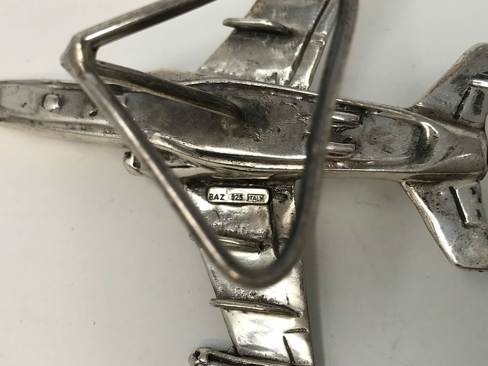 925 Silver Italy Miniature Airplane