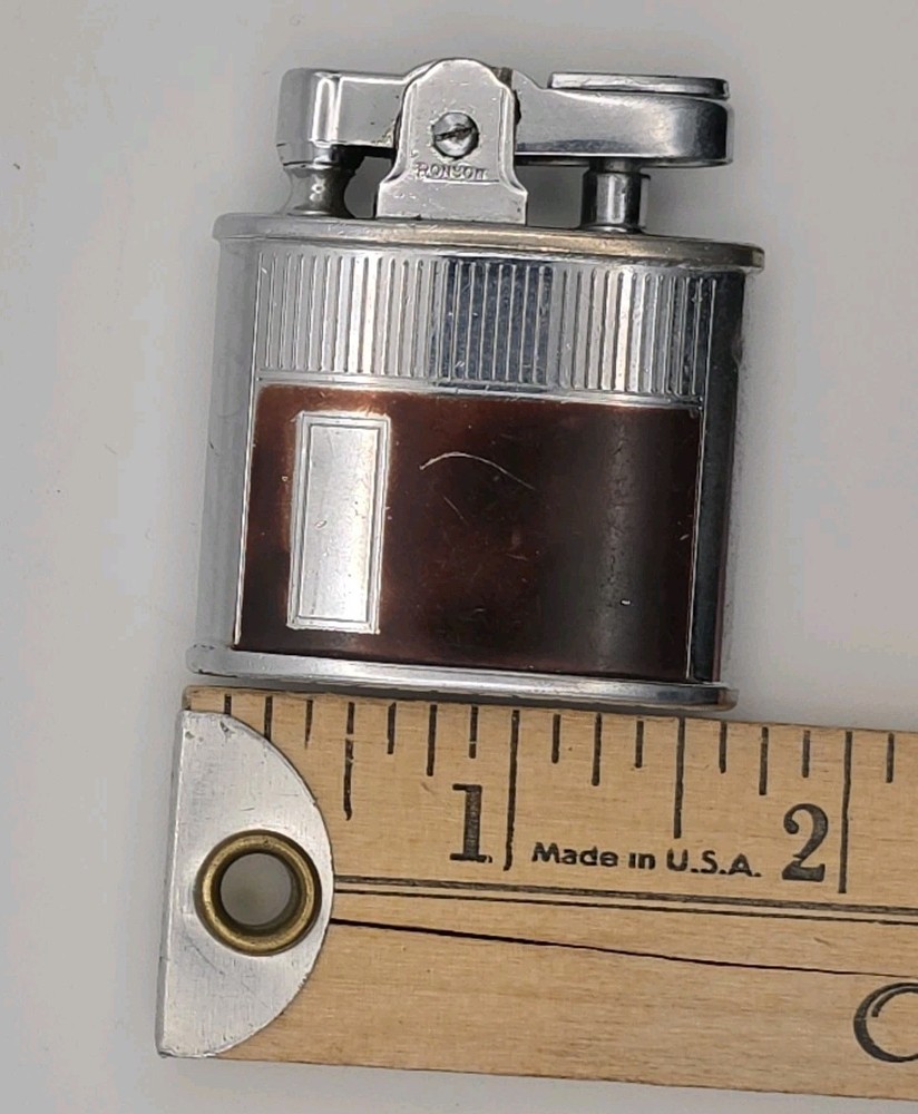 Vintage 1953 Ronson Standard Lighter Tortoise Shell Look Unfired