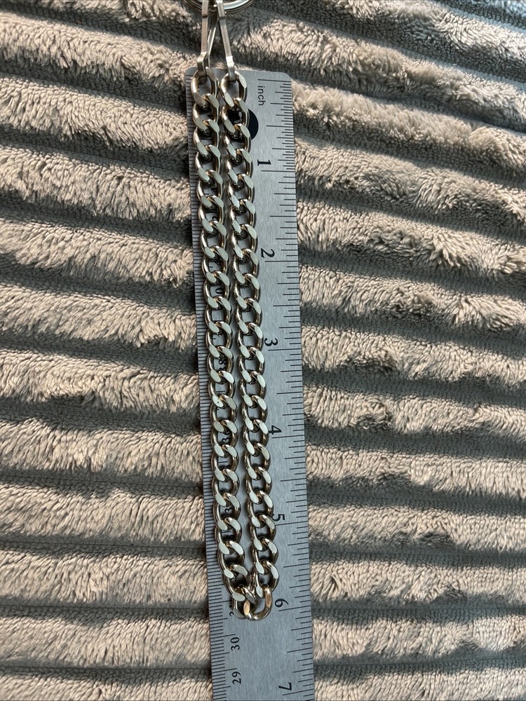 Vtg Replacement Wallet Chain Leather Belt Loop Strap 12” Chain Biker Trucker
