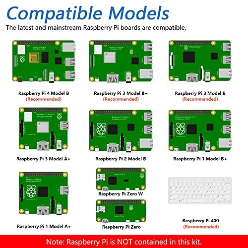 RFID Starter Kit for Raspberry Pi 4 B 3 B+ 400, 544-Page Detailed Tutorials,