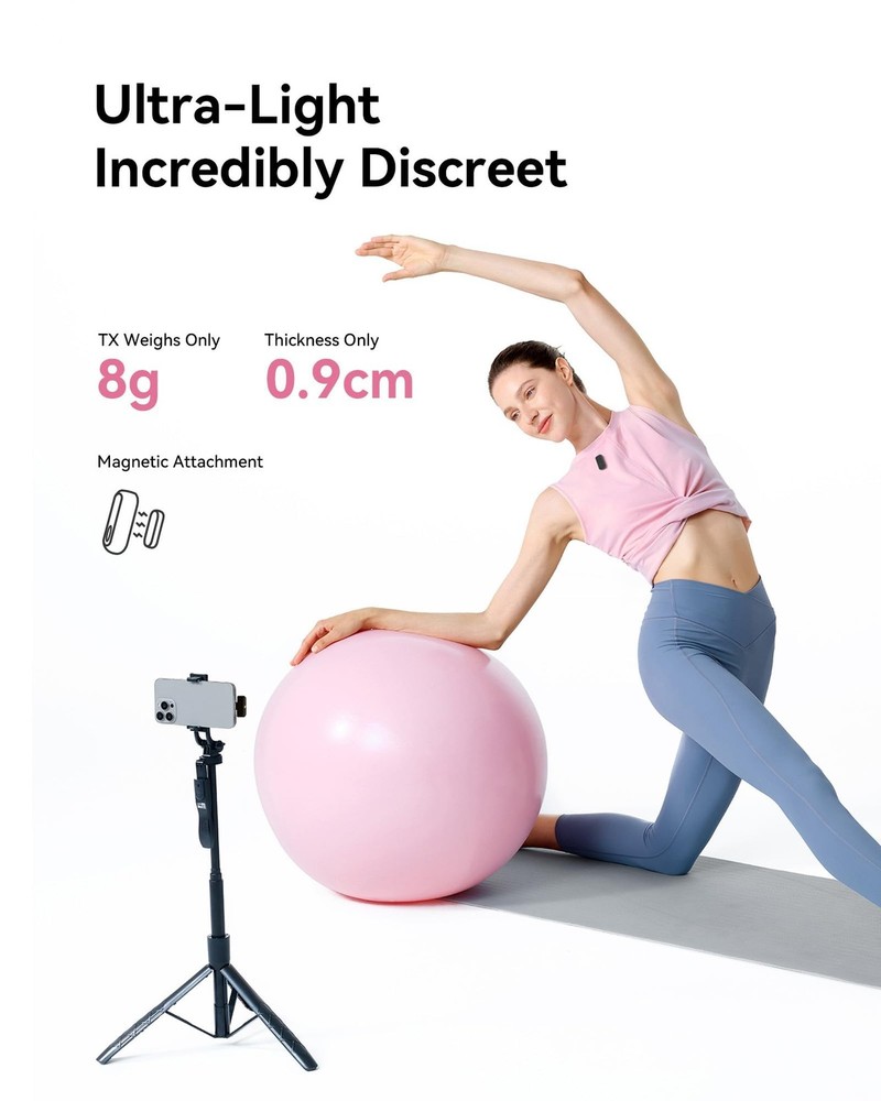 Lark A1 Wireless Microphone for iPhone & Android, 48kHz/24-bit Studio Audio, ...