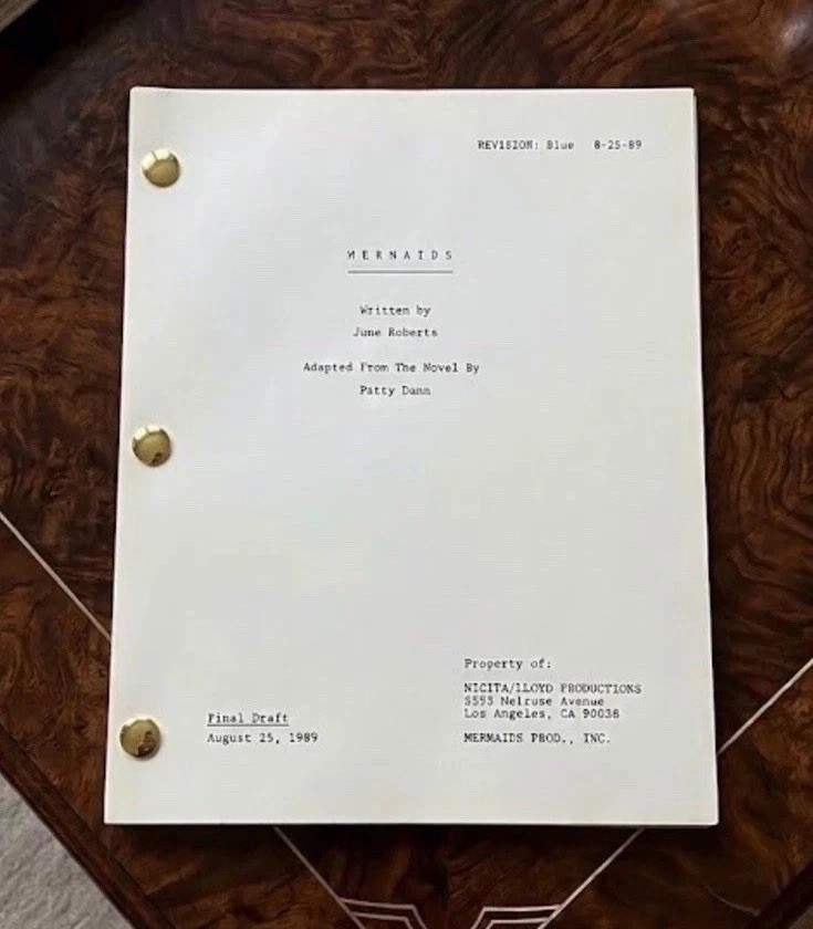 "Mermaids" (Cher) Screenplay Script with Final Edits, Crew Notes