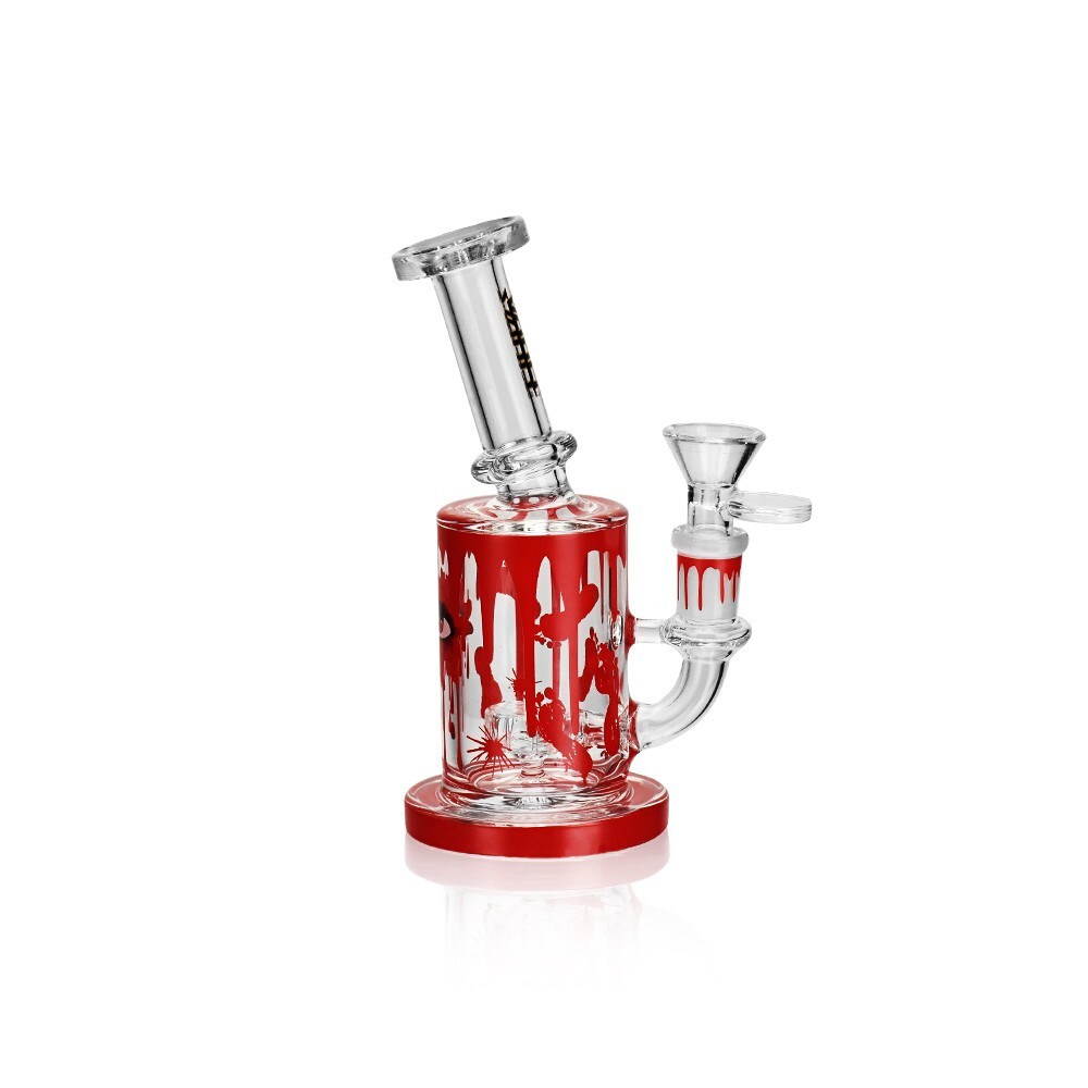 VAULT Glass Water Pipe 6.3" Red Eye