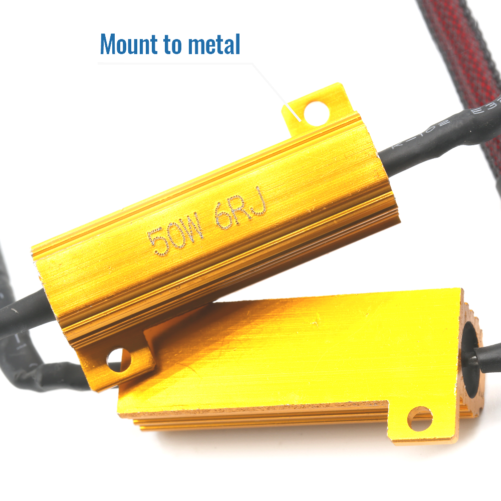 4PC 7443 7440 LED Decoder Load Resistor Canbus Error Canceller Fix Hyper Flash