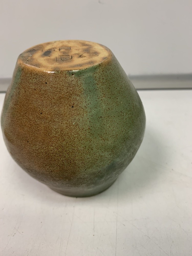 Vintage Handmade Stoneware Pot with Lid