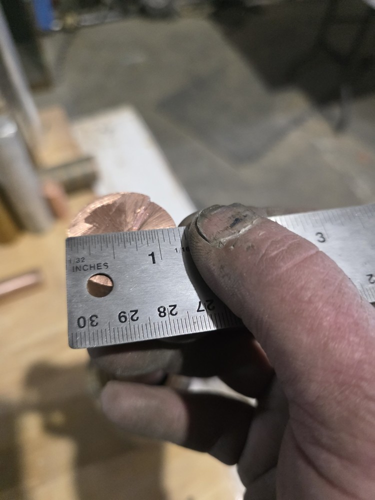 Copper 1' 1/4 in Solid Round Rod Bar Stock Material