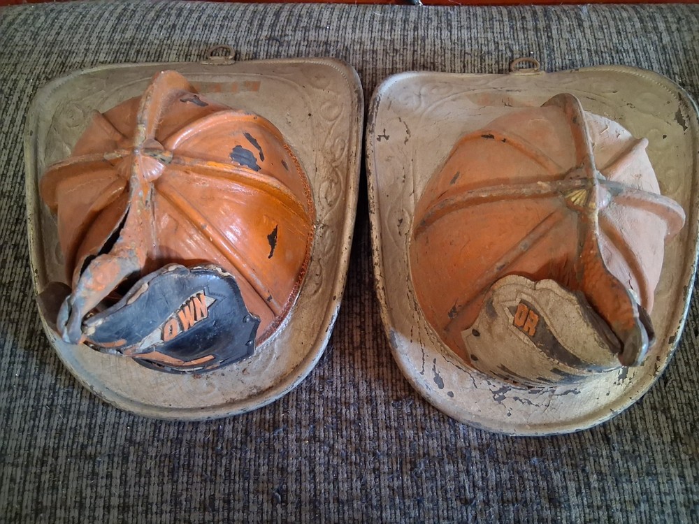 2 HIGH EAGLE FIRE HELMETS