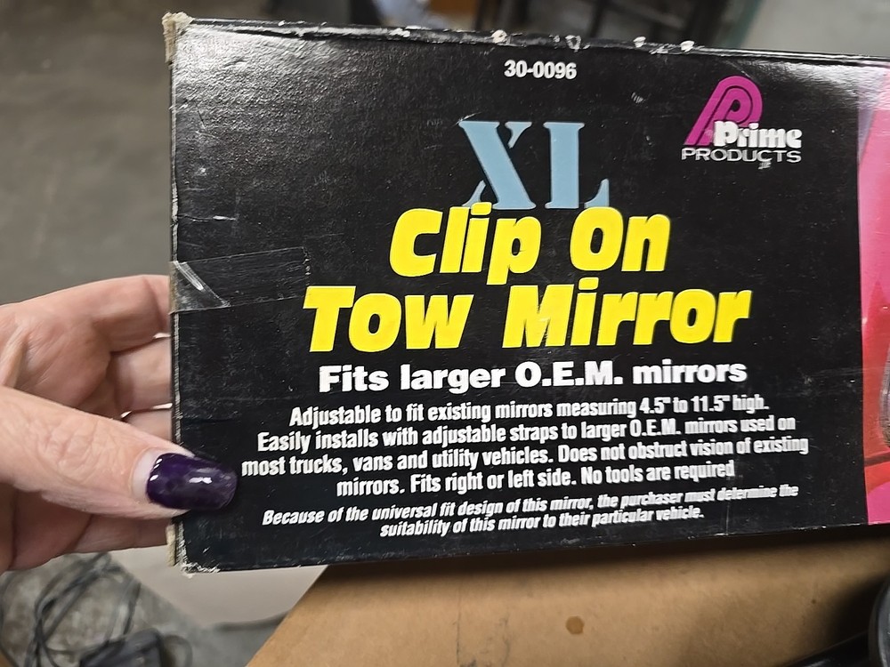 XL Clip on Tow Mirror