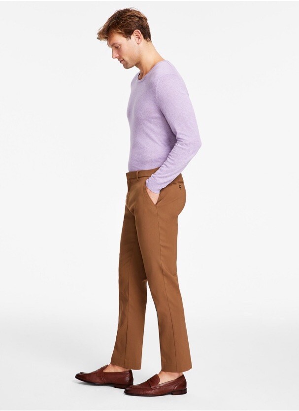 Tommy Hilfiger Tate Modern-Fit ThFlex Stretch Performance Solid Pant Camel-32/32