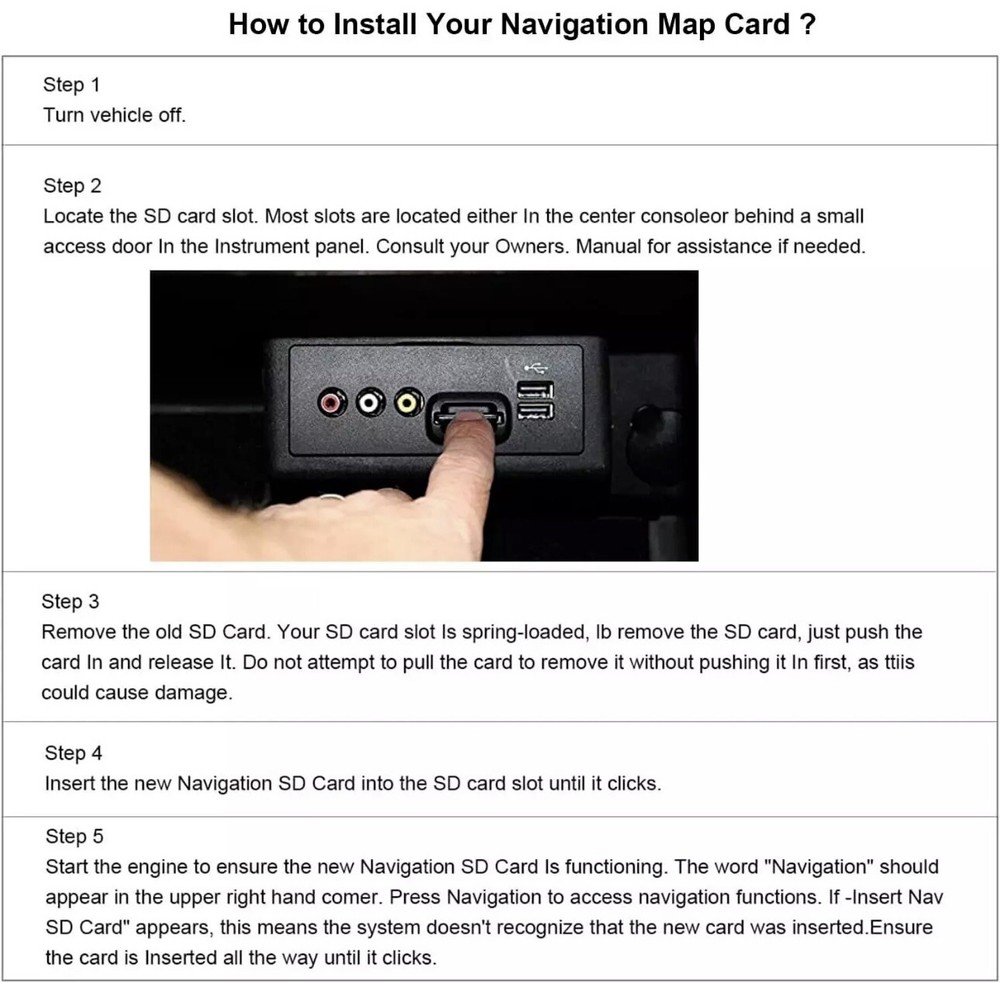 Ford EXPLORER 2024 MAP UPDATE A15 Sync2 SD Card Navigation US/CAN GPS