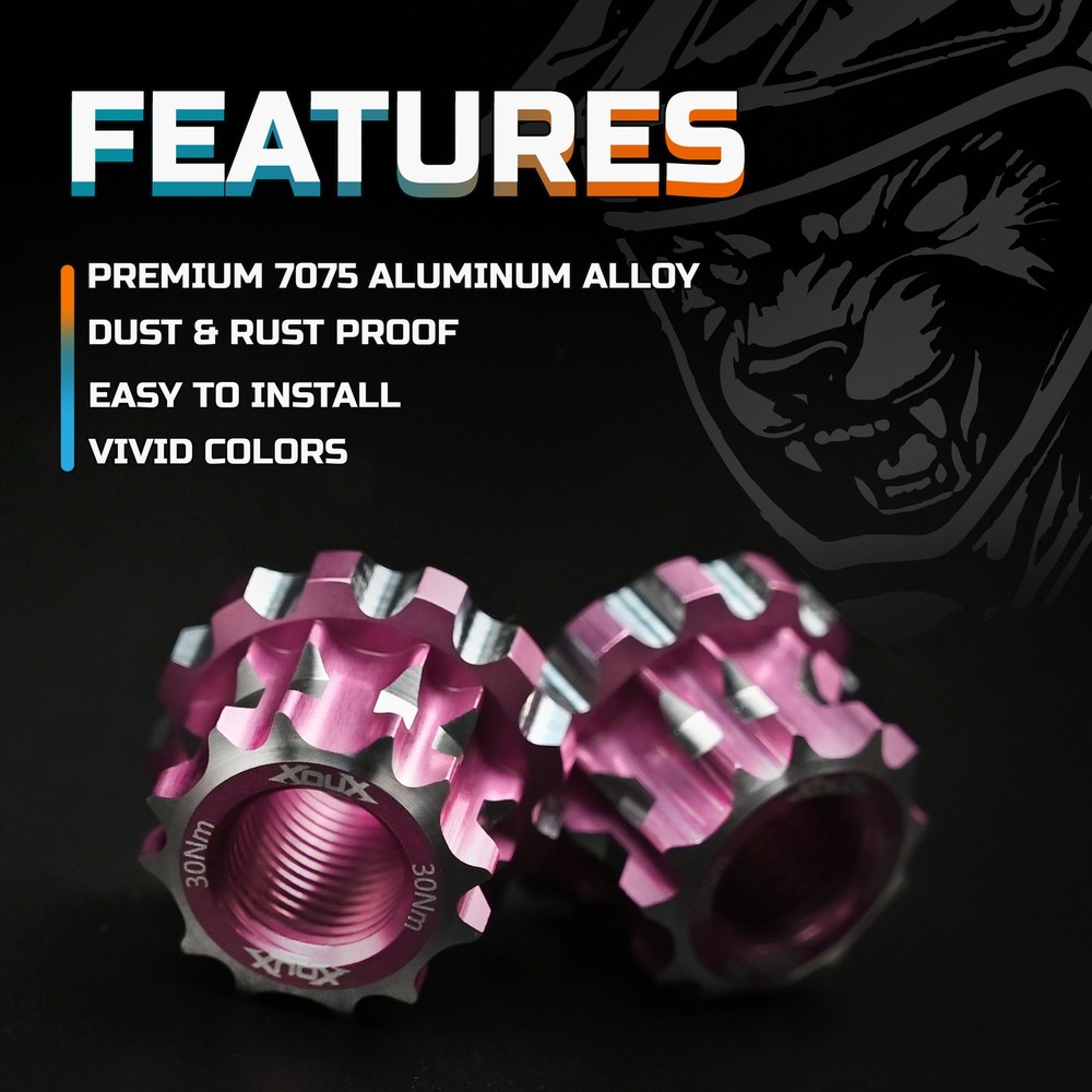 XOUX AX-B BMX Axle Nuts 10MM, Pink