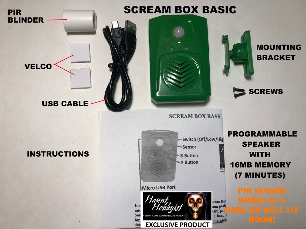 SCREAM BOX BASIC Halloween 2025 Sensor Programmable Car Speaker Trunk or Treat
