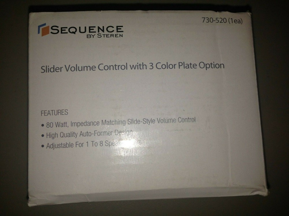 Sequence Slider Volume Control with 3 Color Plates # 730-520