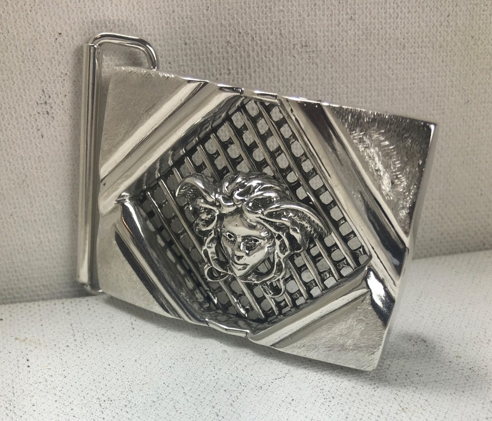 Medusa  sterling silver Gents Belt buckle