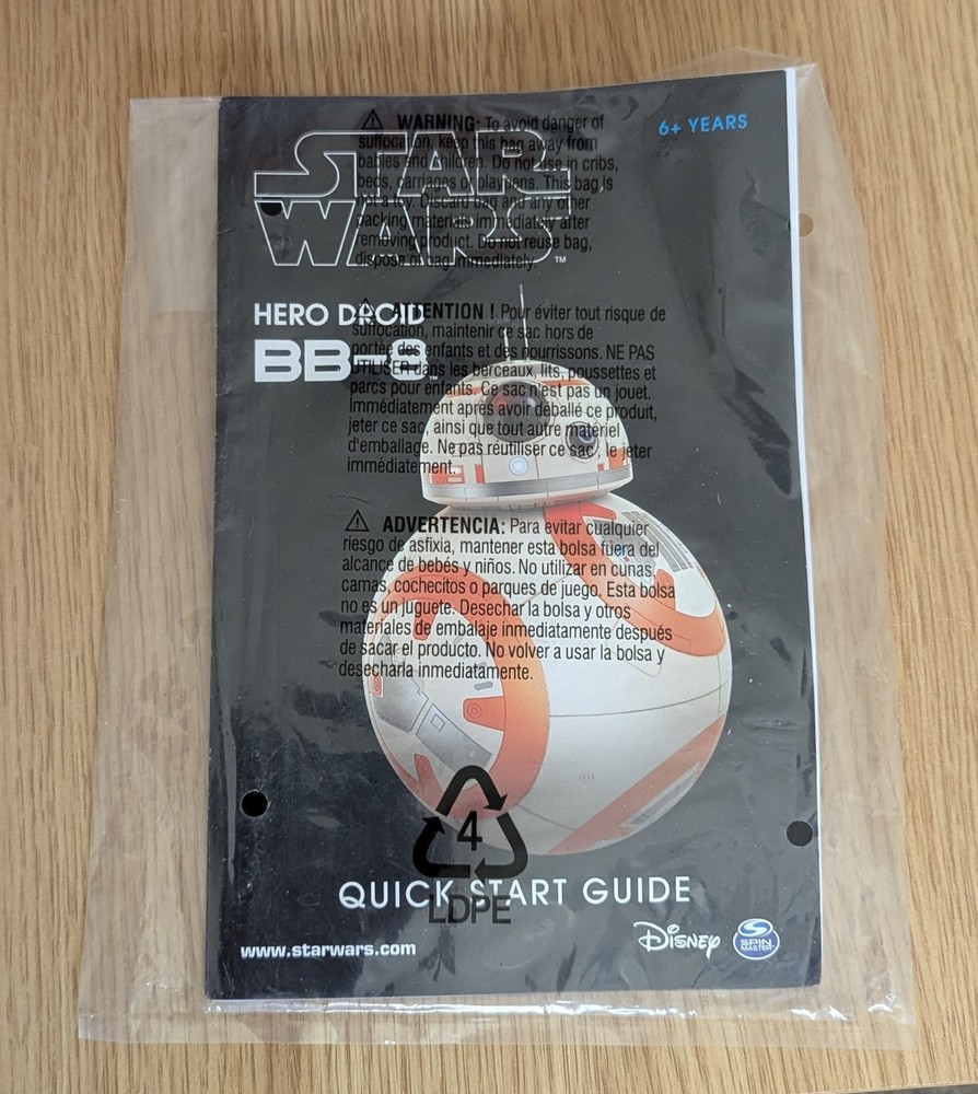 (NEEDS REPAIR) SpinMaster BB-8 Star Wars Interactive Hero Droid w/ accessories
