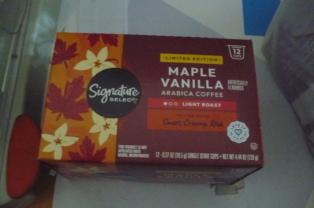 Signature Select Maple Vanilla Coffee Pods 12 Ct
