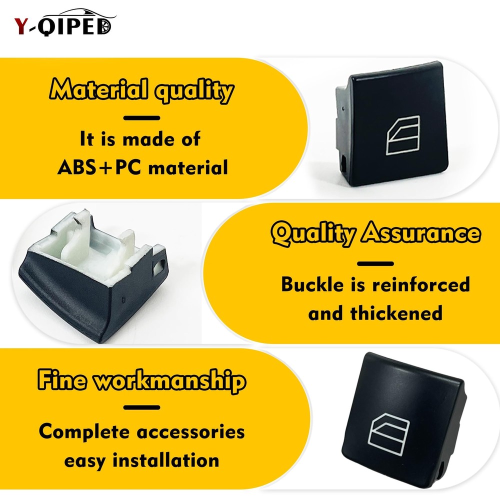 Front Left Window Switch Driver Side Button Cover-1 pcs NO.2, Black