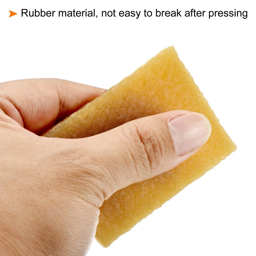 6pcs 70x50x7mm rectangle adhesive remove cleaning tool, yellow
