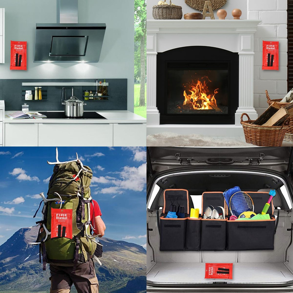 Emergency Fire Blanket for Home and Kitchen - 1 Pack - Fire Suppression Blanket