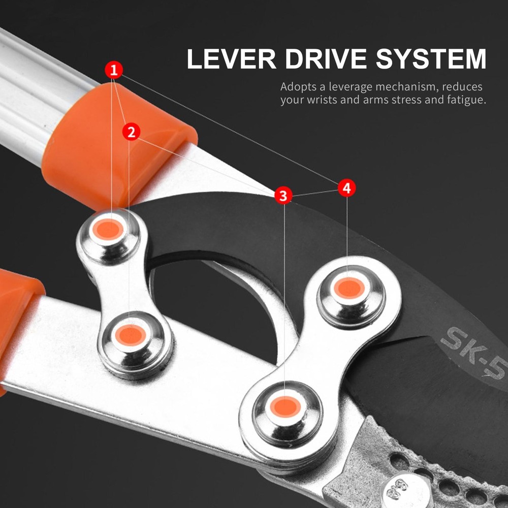 Professional Anvil Loppers Ratchet Pruning Shears Sharp Gardening Tool Kit