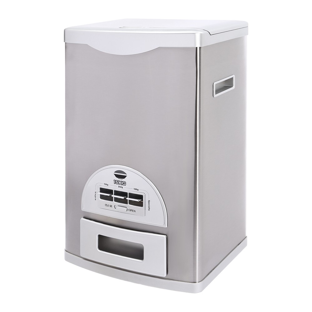 Stainless Rice Automatic Precise Dispenser Rice Storage Container 15kg/33lb]