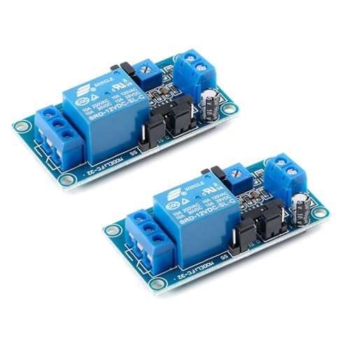 2Pcs DC 12v Delay Relay Module for Smart Home Delay Relay Switch with Time