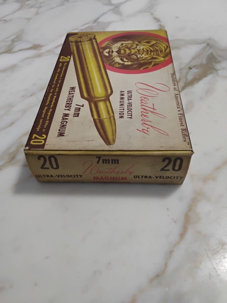 Weatherby 7mm Magnum Empty Ammo Box
