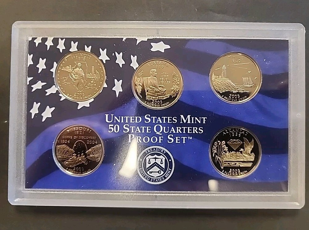 2003-s Clad STATE QUARTERS Proof Set in original BLUE box