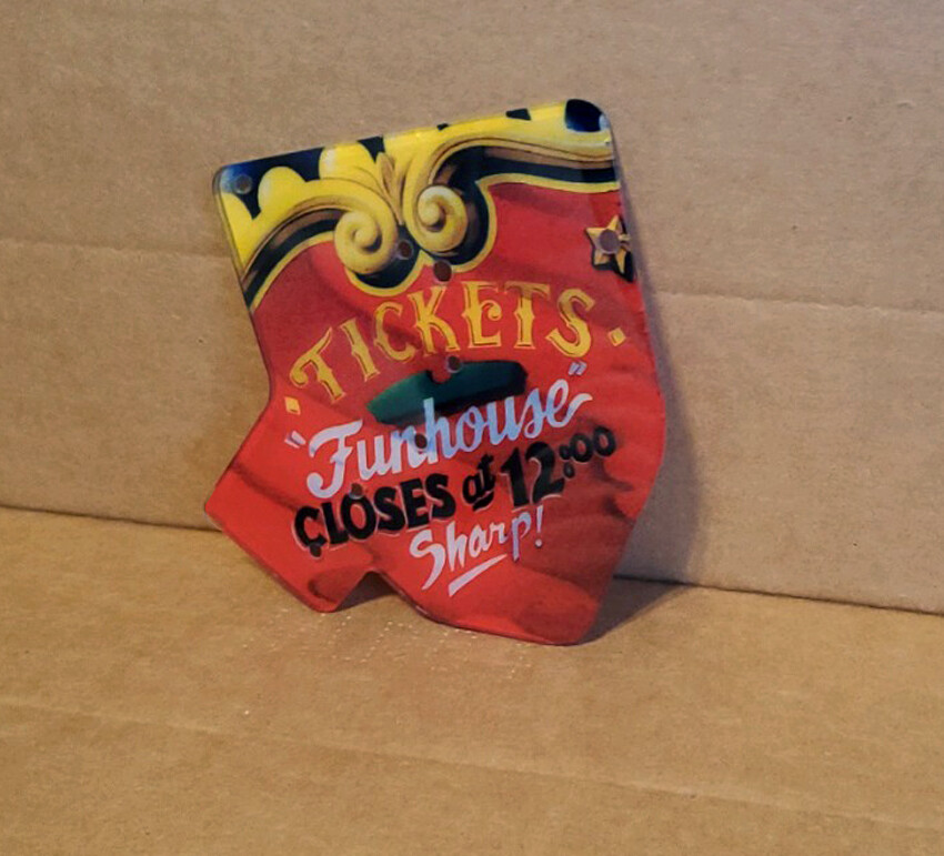 Williams Funhouse Pinball Machine Lower Right Clear Plastic with Custom Graphics