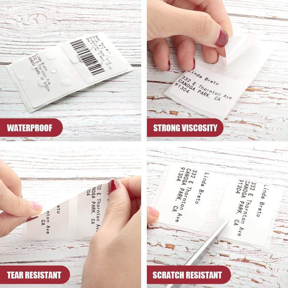 White Square Sticker Label Self-Adhesive Tag Paper for Phomemo M110/M200 Printer