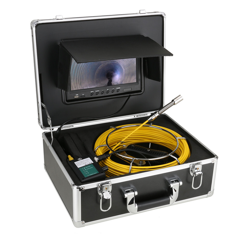 Sewer Camera 17MM 9" IPS Screen Pipeline Inspection Camera with DVR Function