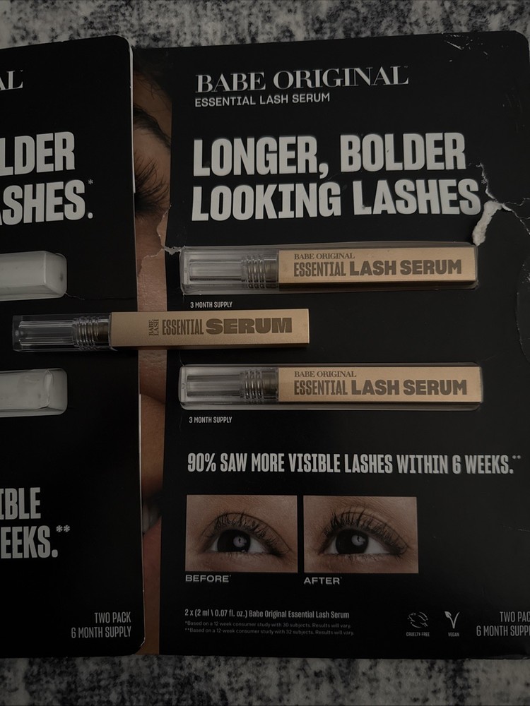 BabeLash Essential 3 x 2ml 9 Month Supply AUTHENTIC DAMAGED BOX UNUSED FS